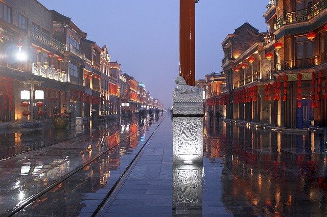 čína silnice déšť
